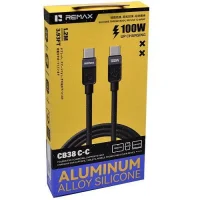 Кабель USB-C - USB-C [3А, PD 100W, 1,2m] REMAX CB38 черн.
